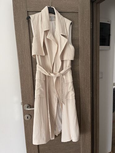 haljine za prolece 2023: H&M M (EU 38), color - Beige, Other style, Short sleeves