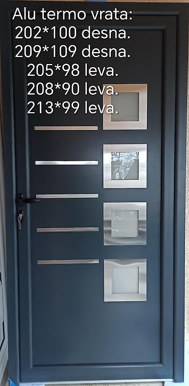 schlarafia novi sad: Alu termo vrata – modernog dizajna, antracit siva sa dekorativnim inox — 1