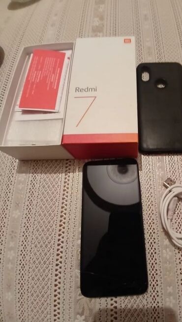 redmi en ucuz: Xiaomi Redmi 7, 128 GB, rəng - Göy, 
 Sensor, Barmaq izi, Simsiz şarj