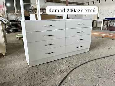 ofis mebel: Ağ rəngli kamod/dresser - Ümumi dizayn: Minimalist, düz xətli korpus; — 1