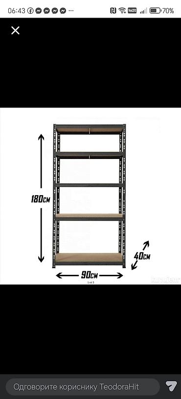ikea ormari za sobu: Metalna regalska polica za radionicu, garažu ili ostavu - Dimenzije — 2