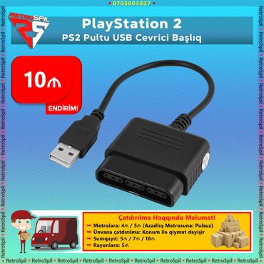 komputer keysi: PlayStation 2 PS2 Pultu USB Cevrici Başlıq