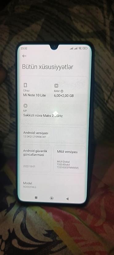 magic 7 lite: Xiaomi Mi Note 10 Lite, 128 GB, rəng - Qara, 
 İki sim kartlı — 2
