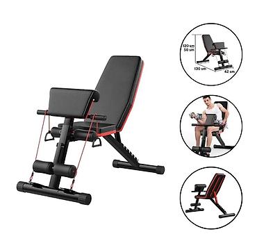 halqa: Tənzimlənən fitnes skamyası – çoxfunksiyalı model - Arxa dayağı — 1
