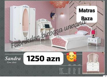 Masa və oturacaq dəstləri: Qız üçün, Dolab, Tumba, Yazı masası