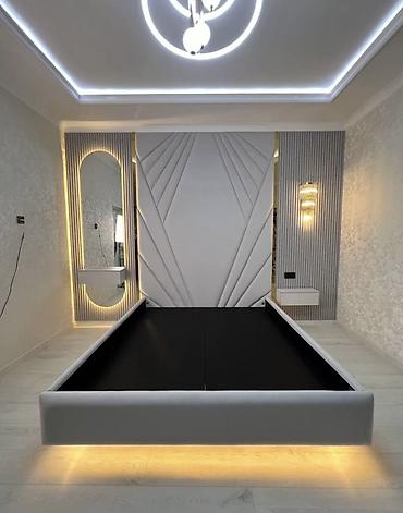 Спальные гарнитуры: Спальный гарнитур, Трюмо, МДФ, цвет - Бежевый — 8