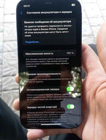 свет: IPhone 12 Pro, Б/у, 128 ГБ, Blue Titanium, 100 %