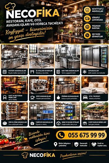 Промышленные морозильники: NECOFIKA – restoran, kafe, otel avadanlıqları və HORECA təchizatı — 1