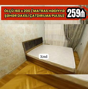Ev üçün mebel: Yataq dəsti – 160x200 sm - Ölçü: 160 x 200 - Matras hədiyyə - Şəhər — 1