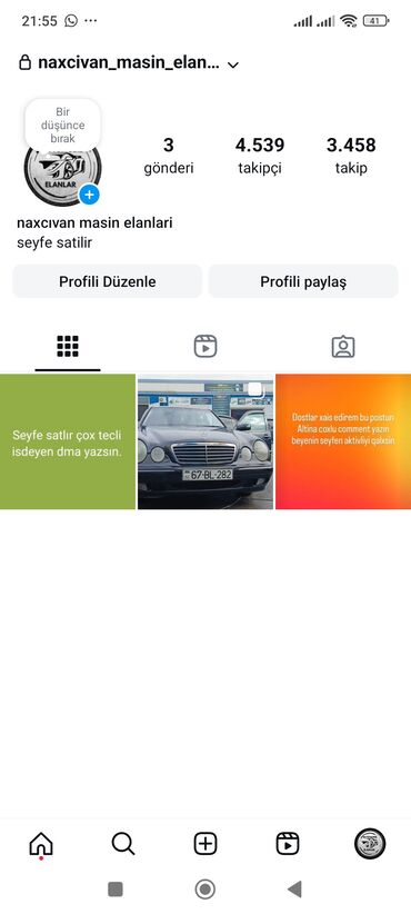 Reklam, çap: Instagram seyfesi satılır