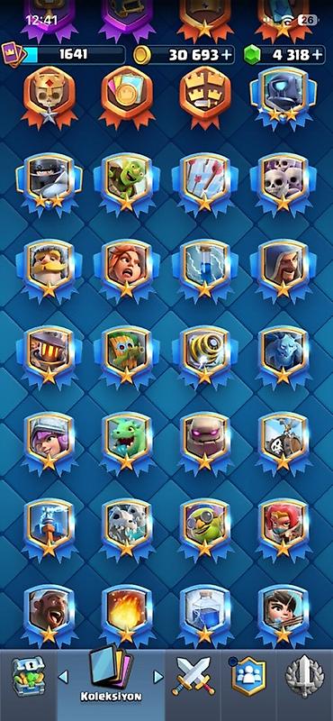 brawl stars 2: Clash Royale hesabı - kupa: 11300 - Taş: 4,318 - Rozetlər: 127/137 — 10