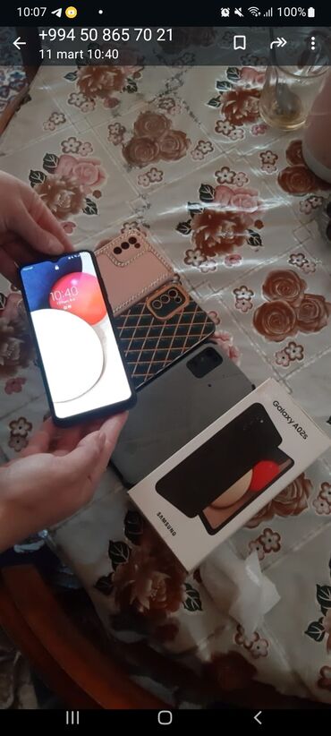 Mobil telefon və aksesuarlar: Samsung A02 S, rəng - Qara, Düyməli