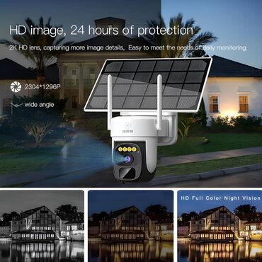 Videomüşahidə: Yenidir. 360° ptz kamera günəş işığı ilə işləyir. telefonla app