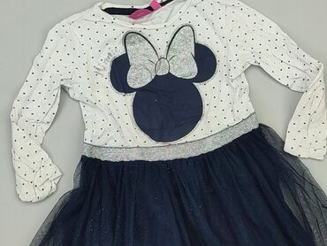 sukienka butelkowa zieleń rozkloszowana: Dress, Disney, 3-4 years, 98-104 cm, condition - Good