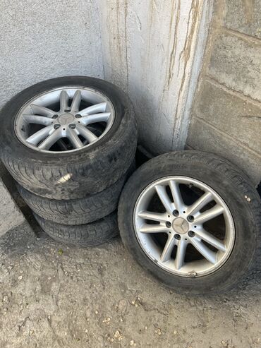 т 16 цена: Дөңгөлөктөр монтажда 225 / 55 / R 16, Колдонулган, Комплект, Жеңил унаалар, тешиктери - 5