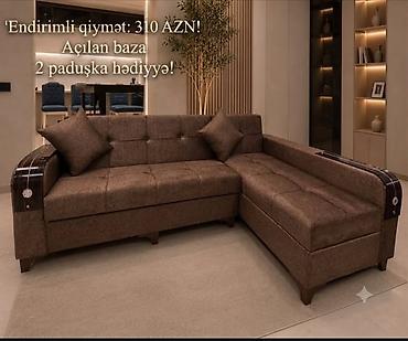 divan dəri: Künc divan – rahat və funksional model - Forma: L-şəkilli künc divan — 1
