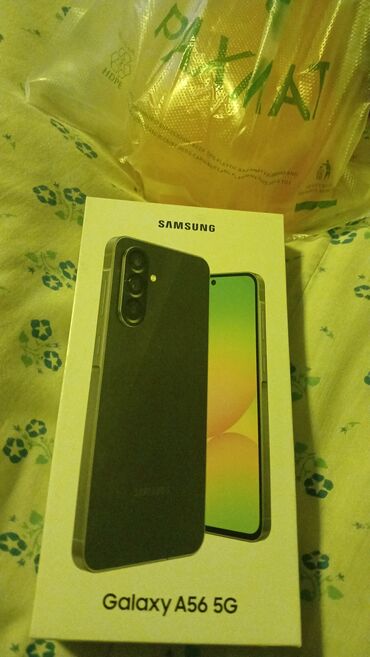 продать телефон дорого: Samsung Galaxy A56, Колдонулган, 256 ГБ, түсү - Боз, 2 SIM