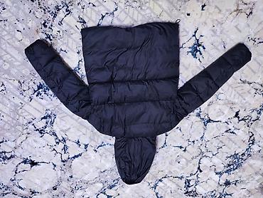 Пуховики и зимние куртки: Пуховик Moncler, темно-синий/черный цвет. есть затяжка на капюшоне и с — 1