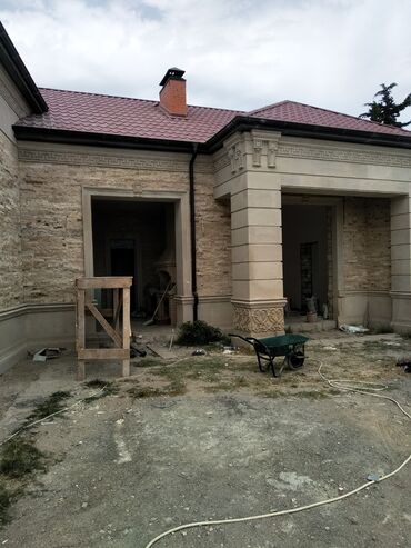 kabancik fasad: Fasad işləri aqlay kabancik travertine və digər tikinti isləri