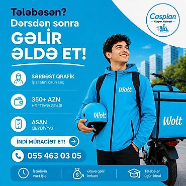 bolt çatdırılma sürücü: Piyada kuryer tələb olunur, Gündəlik ödəniş — 1