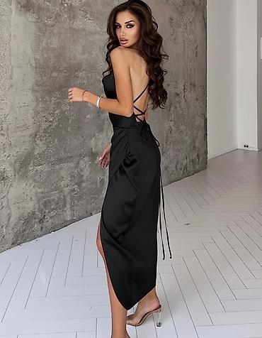 Haljine: 🔥Elegantna prelepa satenska midi haljina sa bretelama po ceni od — 6