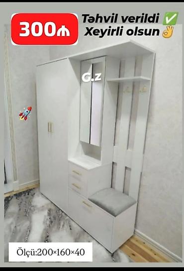 duz dolab: Yeni, 2 qapılı, Güzgülü, Ağ, Açılan, Düz dolab — 1