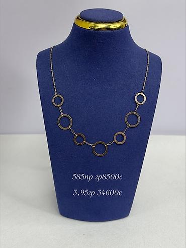 очки желтые: Колье, Проба 585, Женские, Новый, Без вставки — 1