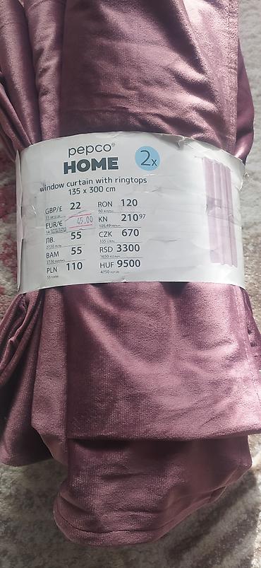 yatag dest: Pepco Home pərdə dəsti – 2 ədəd - Model: Window curtain with ringtops — 2