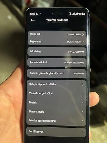 xiaomi redmi note 15 pro plus: Xiaomi 256 GB, rəng - Mavi, 
 Barmaq izi — 5