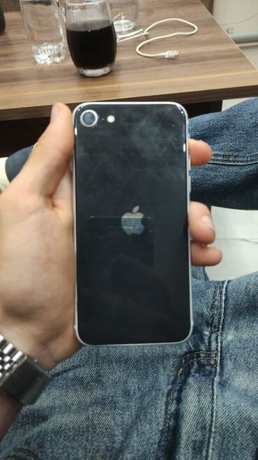 iphone 17 qiymeti: IPhone SE 2020, 128 ГБ, Черный, Отпечаток пальца