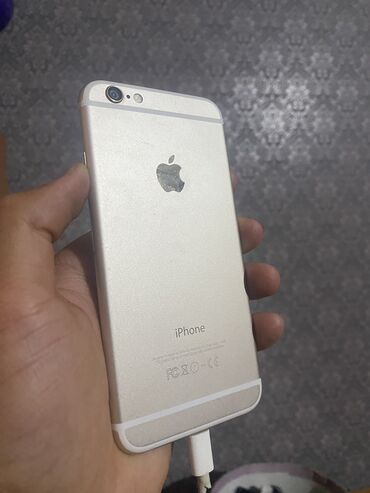 купить сим карту с красивым номером: IPhone 6s, Колдонулган, 64 ГБ, Matte Gold, Кабель, 89 %