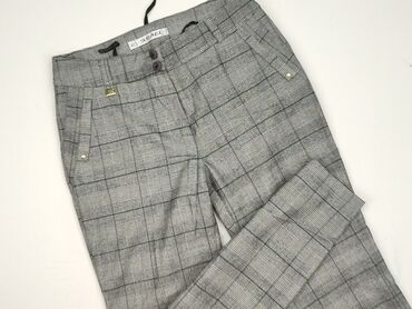 srebrna marynarka damska: Material trousers for women, size L (EU 40)