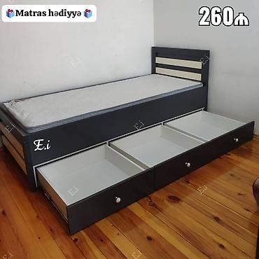 Çarpayılar: - Tək nəfərlik çarpayı, alt hissədə 3 geniş saxlama çekmeci ilə - — 1