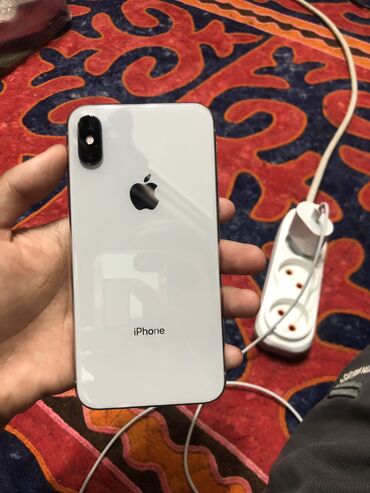 Apple iPhone: IPhone X, Б/у, 64 ГБ, Белый, 100 %