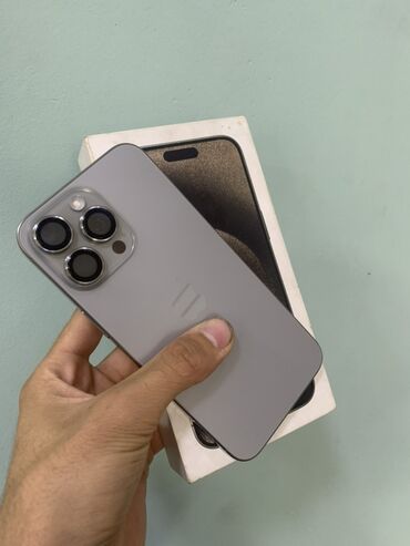 Apple iPhone: IPhone 15 Pro Max, 256 ГБ, Natural Titanium, Защитное стекло, Кабель, Коробка, 88 %