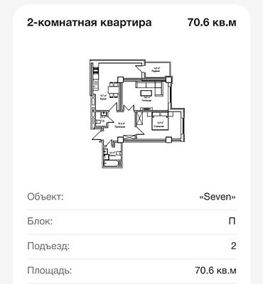 Продажа квартир: 2 комнаты, 70 м², Технопарк Элитка, 2 этаж, ПСО (под самоотделку) — 3