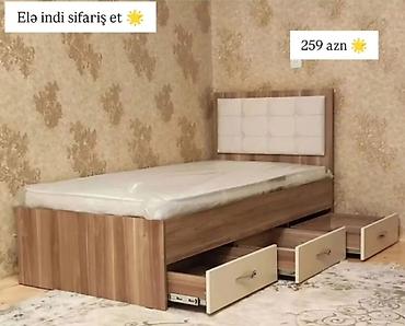 Çarpayılar: Yeni, Təknəfərlik çarpayı, Bazasız, Matras ilə, Siyirməli, Azərbaycan — 1