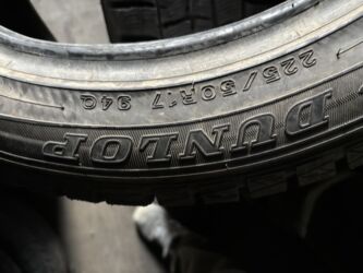 Шины: Шины 225 / 50 / R 17, Зима, Б/у, Комплект, Легковые, Япония, Dunlop — 9