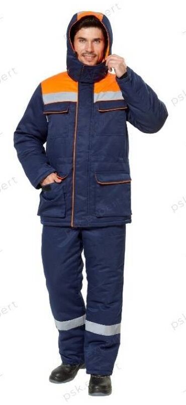 мед костюмы: Костюм рабочий мужской зимний "Балтимор" цвет темно-синий/оранжевый
