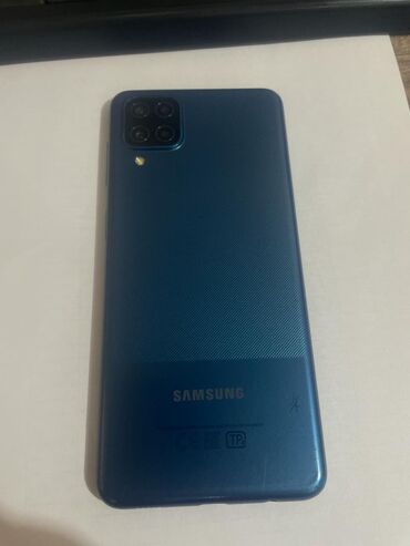 telefon samsung a12: Samsung Galaxy A12, 64 GB, rəng - Göy, Sensor, Barmaq izi, İki sim kartlı