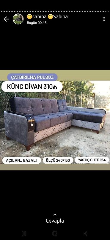 Sifarişlə divanlar: Künc divan, Parça, Bazalı, Açılan — 11