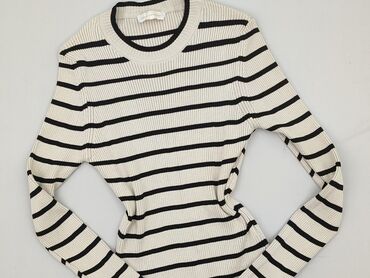 Sweter damski marki Moda Katalinski, wykonany z prążkowanej dzianiny w
