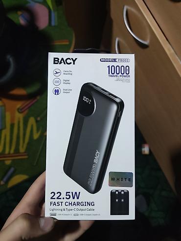 Техника и электроника: Повербанк BACY PB003 - Емкость: 10 000 mAh (указано как Travel Power — 1