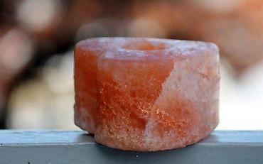 Sveće i svećnjaci: Masivni svećnjak od RUŽIČASTOG KAMENA u obliku Srca. Vintage, izuzetno — 6