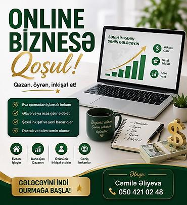 Online biznesə qoşul – Qazan, öyrən, inkişaf et! Xüsusiyyətlər: -