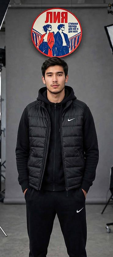 Спортивные костюмы: Мужской спортивный костюм, M, L, XL, Nike, Новый, цвет - Черный, Платная доставка — 2