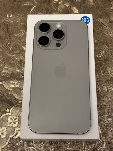 Apple iPhone: IPhone 15 Pro, 256 GB, Natural Titanium, Simsiz şarj, Face ID