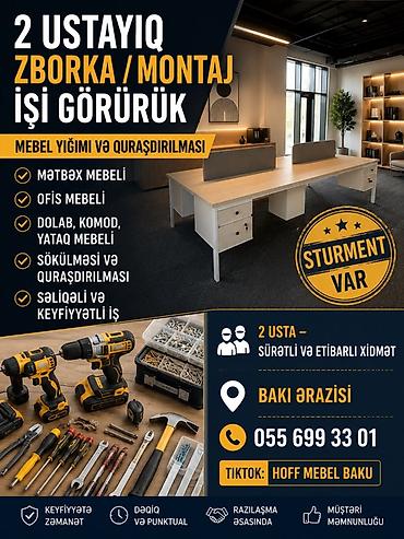 daşınma xidməti: Mebel yığımı və quraşdırılması xidməti - 2 usta ilə sürətli və — 1