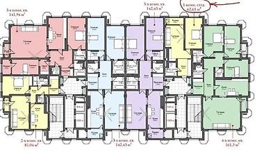 Продажа квартир: 1 комната, 63 м², Элитка, 5 этаж, Готовая ПСО (под самоотделку) — 10