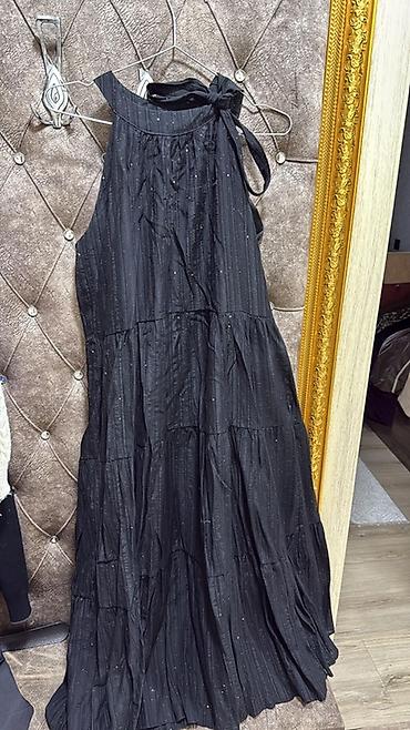 elfbar topdan: Qara maxi don - Model: Bohem/relaks kəsim, pilləli ətəkli (tiered) — 1